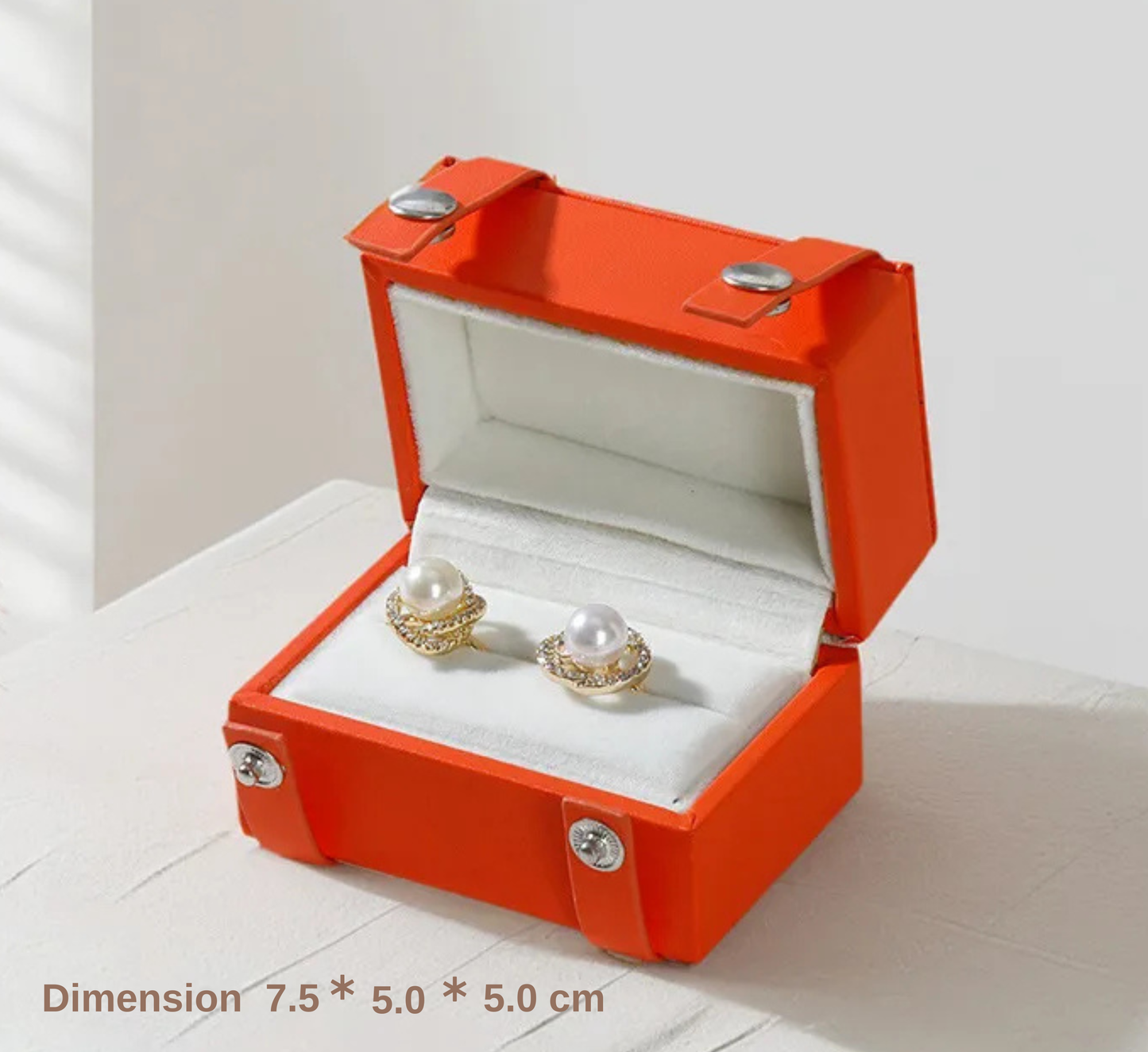 PU Leather Jewelry Box with Handle | Elegant Blank Jewelry Storage Box – Ready for Custom Logo or Personalization